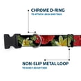thumbnail image 5 of Buckle-Down Pet Collar, Dog Collar Plastic Buckle, Tropical Floral Collage Black Red Orange, 15 to 24 Inches 1.0 Inch Wide, 5 of 8