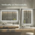 thumbnail image 2 of Brio Lighting GlareGuard 36x55" Rectangular Anti-Fog Dimmable Backlit LED Bathroom Vanity Mirror - Clear, 2 of 8