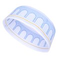thumbnail image 4 of Chapeau Musulman Brodé Bleu, Coton Polyester, pour un Usage Quotidien, Culte, 4 of 8