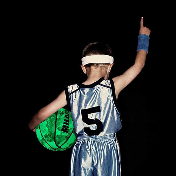Customized Personalized Basketball, Glow in The Dark Personalized Basketball Gift Size 7 (29.5") / Size 6 (28.5") / Size 5 (27.5"), Custom Name, Text, Logo, Photos on Basketball