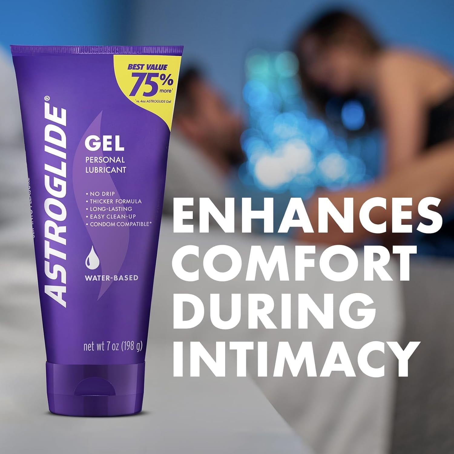 Astroglide Water Based Gel (7oz), Thick Personal Lubricant for Vaginal, Anal & Toys