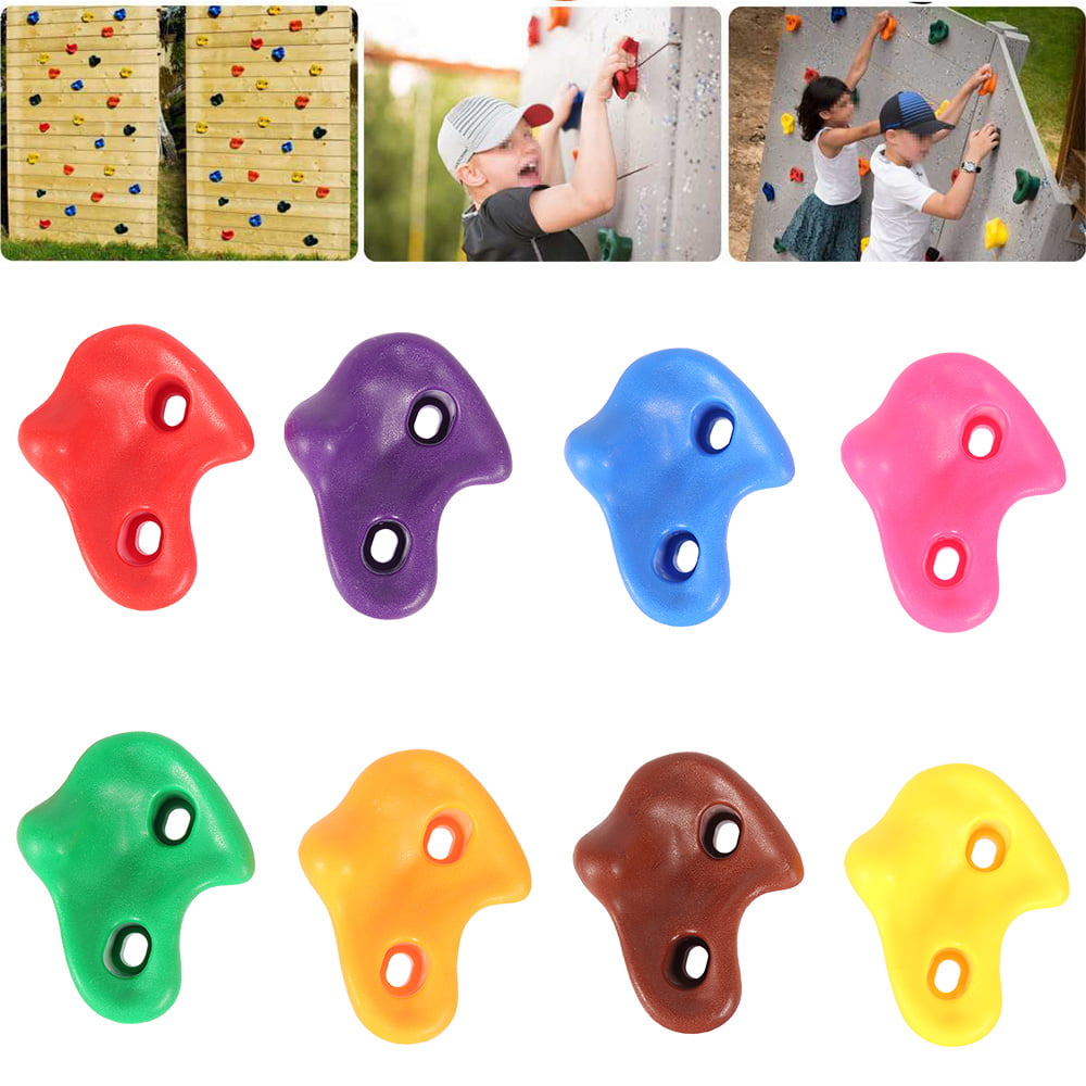 10 Textured Resin  On Climbing Frame Rock Wall Grab Holds Grip 80mm Stones 
