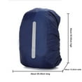thumbnail image 3 of Yucurem Dustproof Backpack Rain Cover, Waterproof Backpack Cover for Camping Hiking, Reflective Rain Cover (Dark Blue 30L), 3 of 8