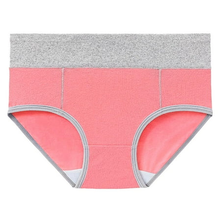 

Wisremt Women s Cotton Breathable Briefs High Waist Large Size Elasticity Underpanty 1Pack/M-5XL