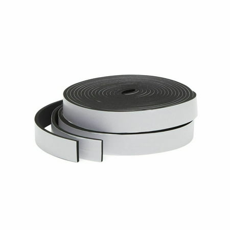Window Weather Stripping Tape, 1 x 1/8 in Thick Black Foam Sealing ( 2 Rolls)
