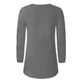 thumbnail image 4 of Daeful Tunique Blouse Col Rond Hauts Tricotés Manches Longues Pull Femme Tricot Uni Couleur Unie Polaire Duveteuse Gris S, 4 of 7