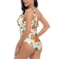 thumbnail image 4 of Wukai Squirrel With Colorful Tail Chic One Shoulder Swimwear with Ruffle Design and Tummy Control Skirt: Fashionable, Supportive, Comfortable for Beach-Medium, 4 of 7