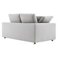 thumbnail image 4 of Modular Loveseat Sofa Couch, Light Grey Gray, Fabric, Living Kitchen Cafe Bistro Hospitality Restaurant, Modern Contemporary HB33509, 4 of 8