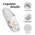 thumbnail image 5 of Lsque Watercolor Floral Pattern Womens Comfort Cotton on Scuff With Memory Foam and Anti-skid Sole Slipper-42/43, 5 of 7