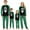 Green, variant on Family Matching Christmas Pajamas Deer Pattern Long Sleeve Tops Plaid Pants Sleepwear Set