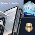 thumbnail image 7 of ANTSHARE for Samsung Galaxy S25, with Built-in Anti Peep&HD Screen Protector [Military Grade Protection] Shockproof Anti Spy Magnetic Back Phone Case for S25 5G, Black, 7 of 7