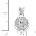 thumbnail image 2 of Pendentif Breloque Collier Rond en Or Blanc 14k Notre Dame de Guadalupe Médaille Religieuse, 2 of 6
