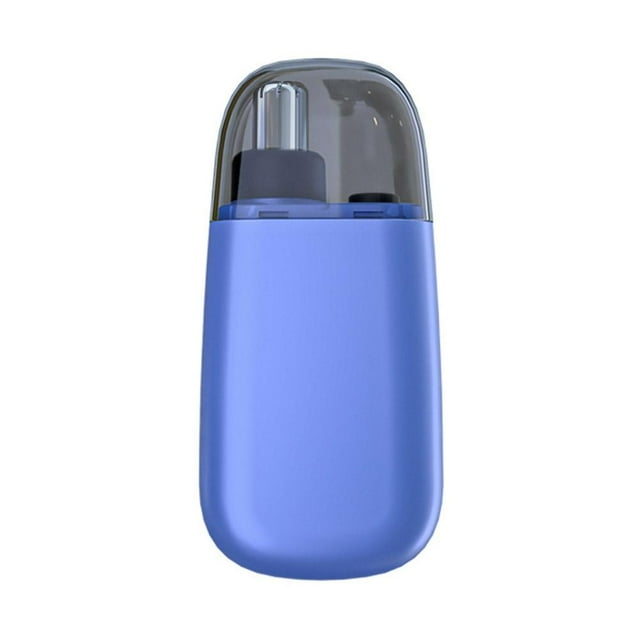 Tondeuse à Poils de Nez, Noir/bleu/blanc, Acier Inoxydable + Corps en ABS, Lames Lavables, 5V 3.7W, Design Portable et Compact, Tête Étanche, Adapté pour Usage Domestique et de Voyage