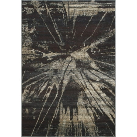 Beige Modern & Contemporary Rectangular Accent Rug 5ft x 7ft