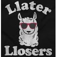 thumbnail image 2 of Llater Losers Nerdy Geeky Cute Llama Plus Size Long Sleeve Graphic Tee Shirt Brisco Brands 2X, 2 of 5