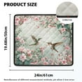 thumbnail image 2 of ZIATUBLES Washer and Dryer Top Protector Mat Anti-Scratch Washing Machine Top Cover Pad for Laundry Room Washable Home Kitchen Decor Accessories, 24 x 19.7 Inch, Hummingbird Peach Blossom, 2 of 7