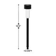 thumbnail image 4 of BizChair 12 Pack Black LED Solar Lights, Weather Resistant Outdoor Solar Powered Lights for Pathway, Garden, & Yard, 4 of 9