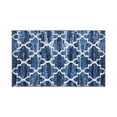 thumbnail image 2 of Better Trends 24" x 40" Rectangle Bathroom Rug, 100% Cotton, Soft, Water Absorbent, Non-Slip Bath Mat, Machine Washable, Rugs for Bathroom, Vanity, Shower, Tub – Savio Collection - Blue, 2 of 5