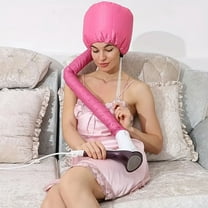 Safety Portable Hair Dryer Bonnet Attachment for Hair Styling and Drying - Deep Pink