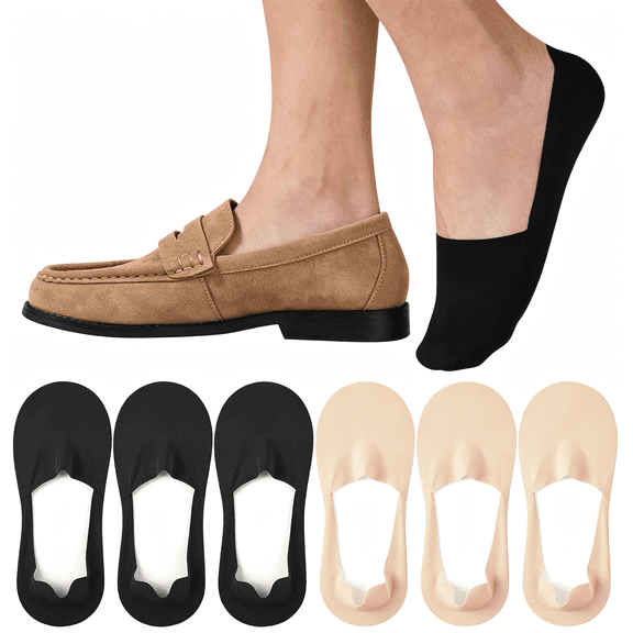 TELOLY No Show Socks Men Nylon Non Slip Low Cut Invisible Liner Footies Thin Silk Socks for Loafers Boat 6 Pairs Mens No Show Socks Size 10-13