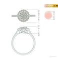 thumbnail image 4 of ANGARA Natural Composite Diamond Halo Engagement Ring in 14K White Gold for Women (Size-2.8mm| Color-K| Clarity-I3) | April Birthstone, Anniversary, Jewelry Gift for Women | Natural Diamond Ring, 4 of 9