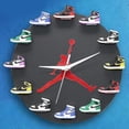 thumbnail image 2 of 3d AJ Basketball Sneakers Wall Clock Creative Clock For Jordan Fans, No Letters, Black, 12 Inches, 2 of 3