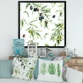 thumbnail image 3 of Designart 'Black and Green Olives With Olive Branches & Leaves' Lake House Framed Art Print, 3 of 4