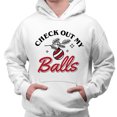 thumbnail image 2 of Check Out My Balls Christmas Hoodie Sweatshirt Unisex 3X-Large White, 2 of 5