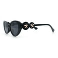 thumbnail image 6 of Womens Star Stud Jewel Trim Arm Mod Cat Eye Plastic Fashion Diva Sunglasses All Black, 6 of 7
