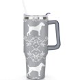 thumbnail image 2 of 40oz Dog Mom Tumbler - Leakproof Travel Coffee Mug with Handle - Cute Puppy Gift for Women Who Love Dogs - Double Wall Stainless, 2 of 7
