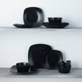 thumbnail image 2 of Noritake Colorscapes BoB Swirl (Black on Black) 12-Piece Square Dinnerware Set, Service for 4, 2 of 7