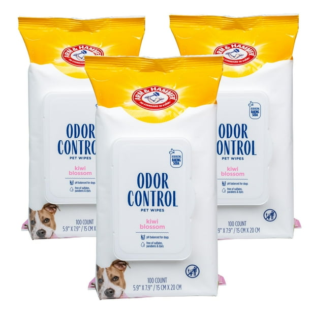 Toallitas Control de Olores para Mascotas Arm & Hammer para Perros 100 unidades - Paquete de 3