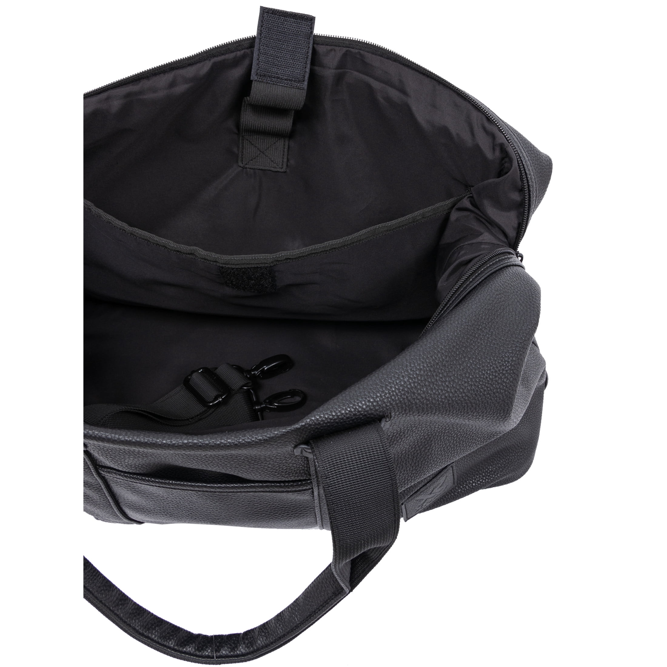 X RAY JEANS Mens Pebbled Faux Leather Travel Duffel Bag, Black, OS