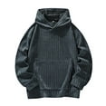 thumbnail image 2 of EchfiProm Mens Sweatshirt Hoodies Gray Pullover Walking Fall Long Sleeve Striped Tops for Men 2XL, 2 of 4