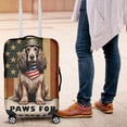 thumbnail image 4 of Freedom Paws Patriotic Afghan Hound Vintage Memorial Day Travel Luggage Cover Dog Lover Suitcase Dust Protective Decor - 12006, 4 of 5