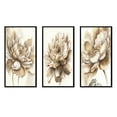 thumbnail image 2 of Designart "Indigold Beige Floral Beauty III" Floral & Botanical Framed Wall Art Set Of 3 - Beige Floral Frame Gallery Wall Set For Home Decor, 2 of 6