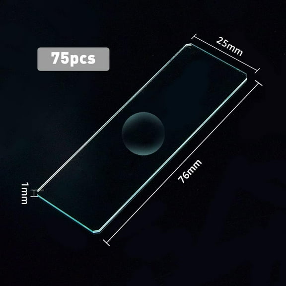 1 box 75pcs Microscope Slides with Single Depression Concave 76x25mm Glass Single Concave Slide Pre-Cleaned Rectangle Cover Slips for Lab Supplies