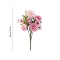 thumbnail image 4 of Fall Artificial Flowers, Lifelike Rose Bouquet with Daisy Chrysanthemum Hydrangea, Faux Floral Arrangement for Centerpiece Table Wedding Party, 4 of 7