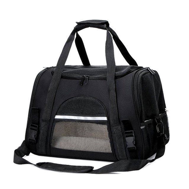 Bolsa de transporte portátil para perros y gatos para viajes al aire libre transpirable con cremallera de seguridad para mascotas Hugtrwg Para estrenar