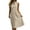 Beige, variant on Midi Womens Dresses A Line Sleeveless Cotton Sundress Summer Pleated Mock Neck Solid Loose Fit Dresses