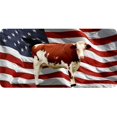 thumbnail image 1 of Plaque d'Immatriculation Drapeau Vache Brune Ondulée, 1 of 1