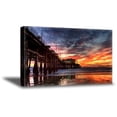 thumbnail image 1 of Awkward Styles The Santa Monica Pier Colorful Canvas Santa Monica Ocean Beach Modern Decor California Night Lights Photo Art Kitchen Decor Ideas Vintage Wall Art for Office Ready to Hang Picture, 1 of 7