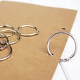 thumbnail image 2 of REGALWOVEN 5 Pcs 3.5 Inch Inner Dia Metal Loose Leaf Rings Binder Keyrings Silver Tone, 2 of 3