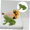 thumbnail image 4 of Toyvian 1Pc Realistic Olive Green Frog Figurine Plastic Animal Model for Decoration, 4 of 6