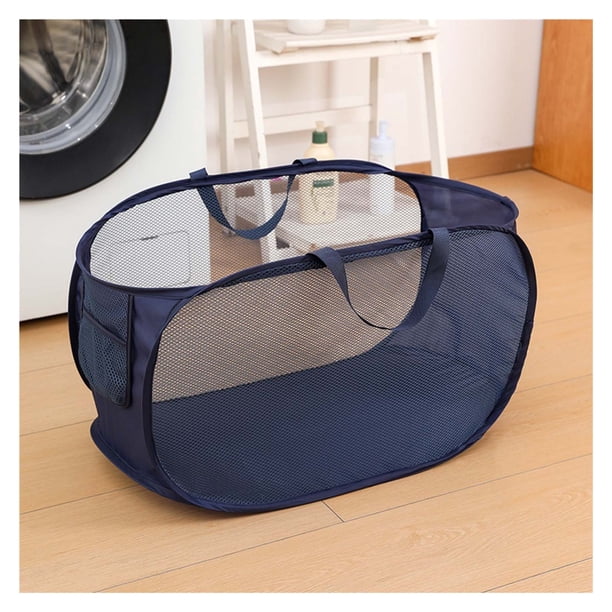 Cesto plegable for la colada, cesta grande de malla for ropa con asas reforzadas for facilitar el transporte
