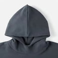 thumbnail image 3 of Sudadera con capucha para hombre, lisa, de manga larga, polar, de ancho corto, doble capa, estilo urbano occidental, sudadera con capucha, blusa de poliéster para hombre, 3 of 6
