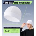 thumbnail image 5 of 2 Pieces Cotton Skull Caps for Men Women Helmet Liner Breathable Sleep Hat Chemo Headwear Running Cap, 5 of 7