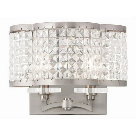 

2 Light Wall Sconce in New Traditional Style 12.25 inches Wide By 9 inches High-Brushed Nickel Finish Bailey Street Home 218-Bel-1764545