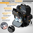 thumbnail image 4 of SHARKMOUTH Military Diaper Bag for Men: 40L Capacity with Changing Mat for Tactical Dads - 900D Military-Grade Polyester with MOLLE System for Work Commute/Hiking Camping Outdoor Activities (Black), 4 of 6