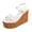 White, variant on Rokment Extra Chunky Heeled Platform Dressy Sandals for Women 2026 Fashion Casual Buckles Braided Leather Ultra Wedge High Heels Dress Shoes Summer Vacation Beige Size 6